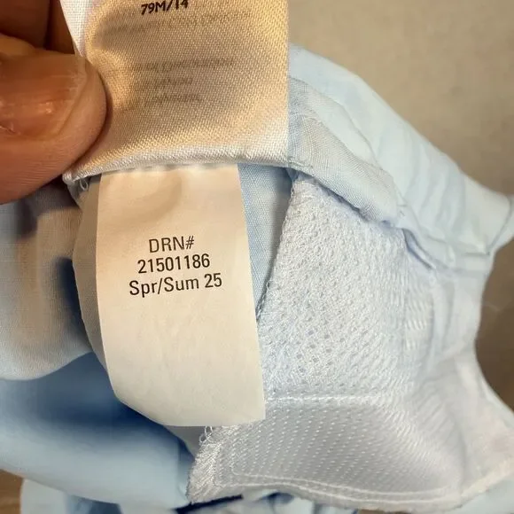 Eddie Bauer SS25 Long Sleeve Performance Shirt M Light Blue UPF Sun Protection - Picture 12 of 12